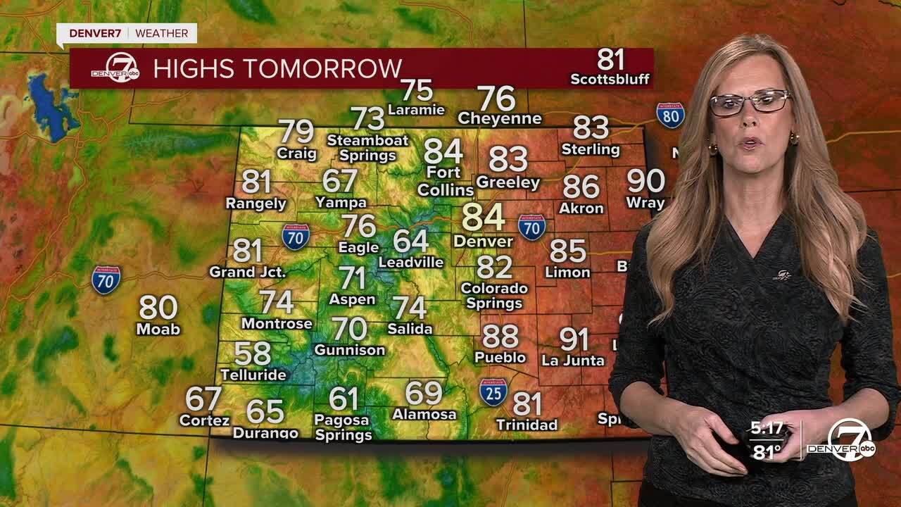 Highs on Monday