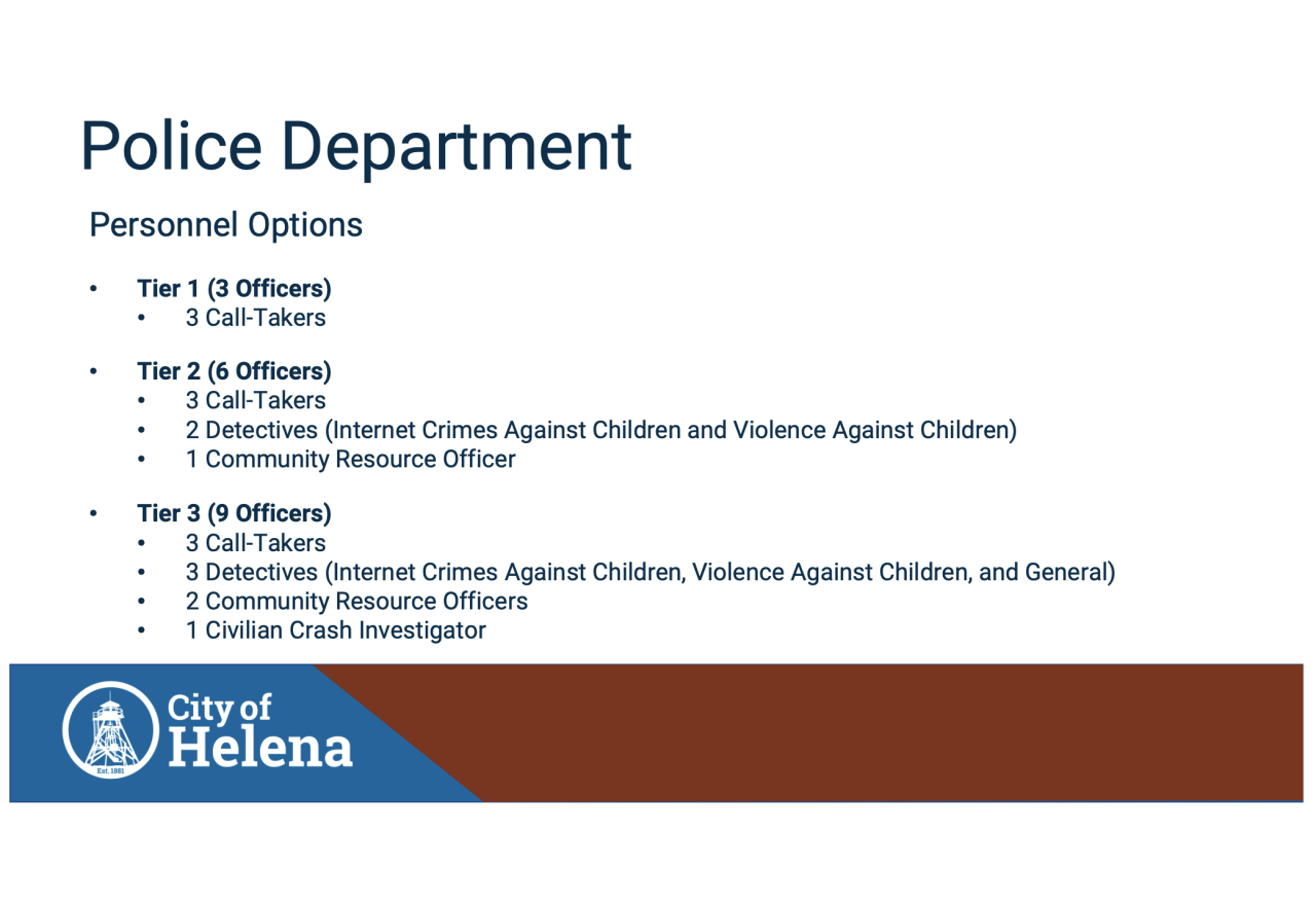 Police Department Tiers