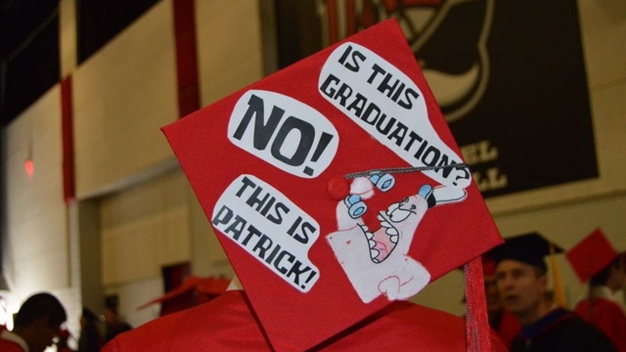 Graduation Caps Decorated To Celebrate Accomplishment But Also
