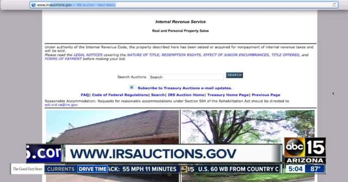 Seized property up for auction from IRS