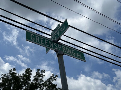 Greenspring Ave sign