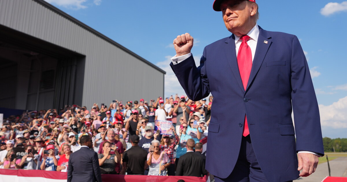 Trump rallies with top Republicans in critical battleground state of Georgia