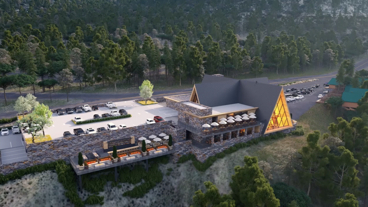 Artist renderings of new Mt. Charleston Lodge by Steelman Partners