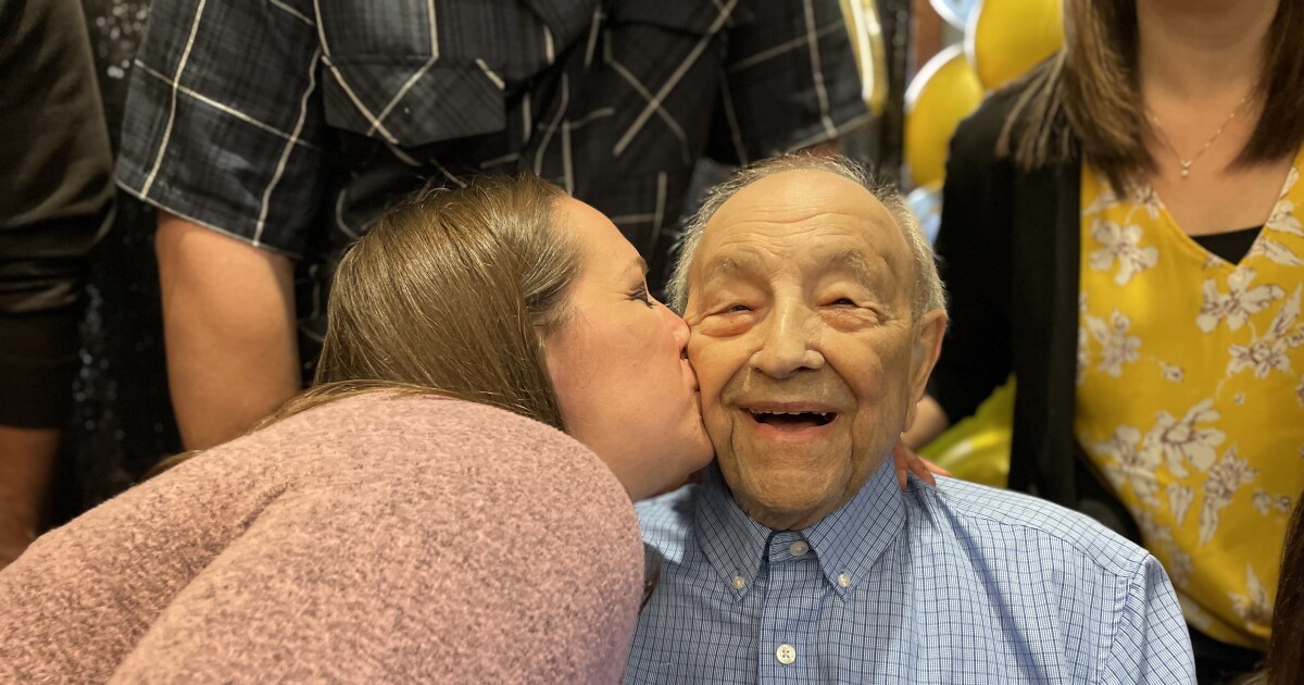 ‘An amazing man’: Pewaukee WWII veteran celebrates 100th birthday