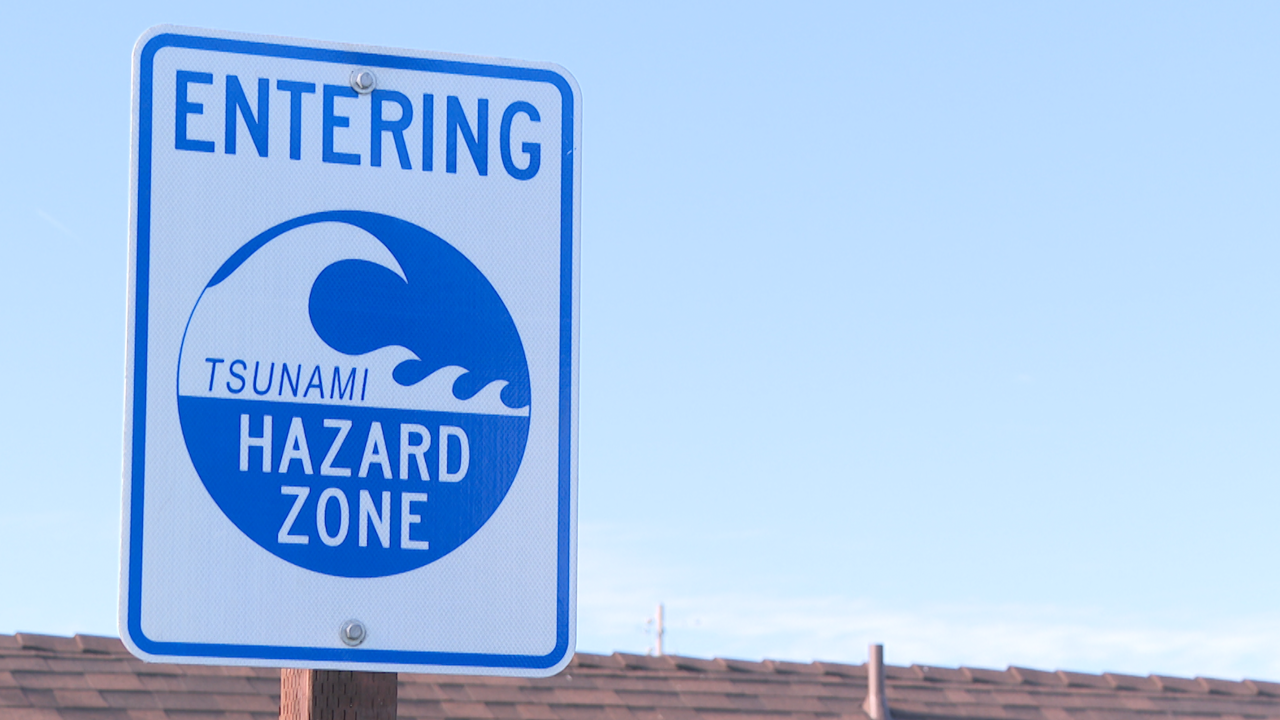 Tsunami Hazard Zone Sign