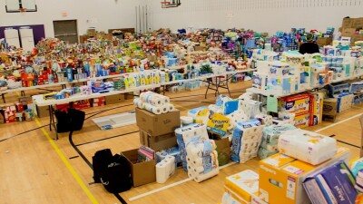 Donations at a Brooklyn Center School