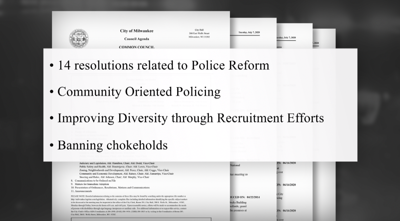 Milwaukee Common Council efforts at police reform