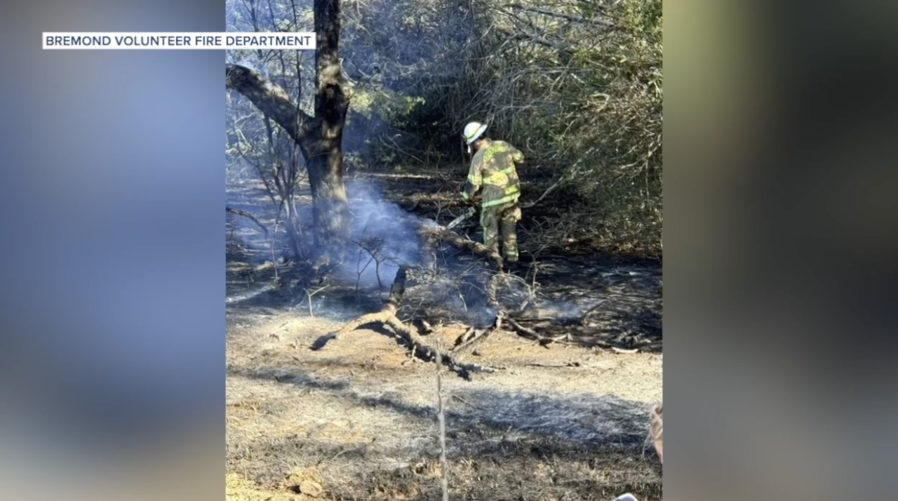 Robertson County under emergency burn ban as volunteer firefighters battle surge of wildfires