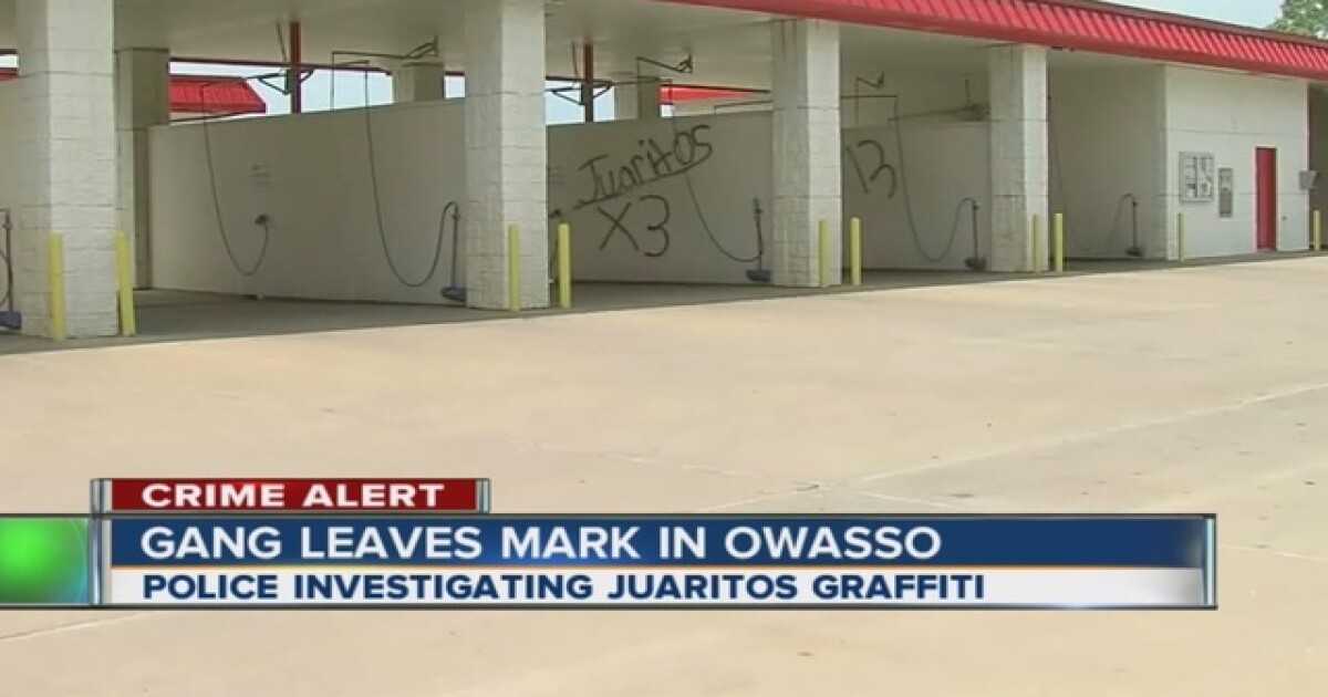 Violent gang vandalizes Owasso Car wash.