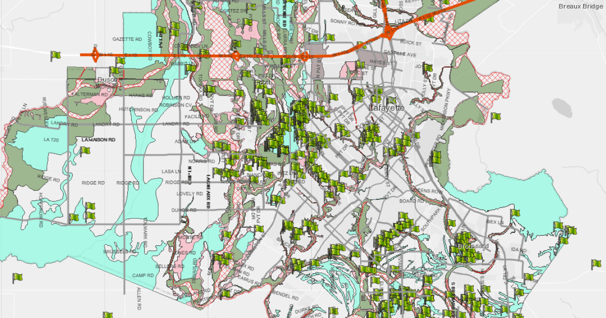 Map Of Lafayette La LCG releases new flood maps for Lafayette Parish Map Of Lafayette La LCG releases new flood maps for Lafayette Parish