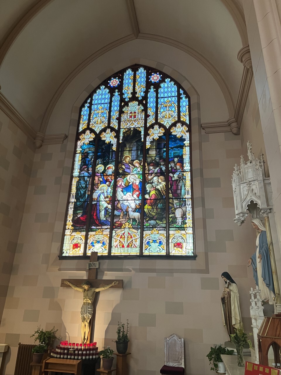 St Patrick stained glass window