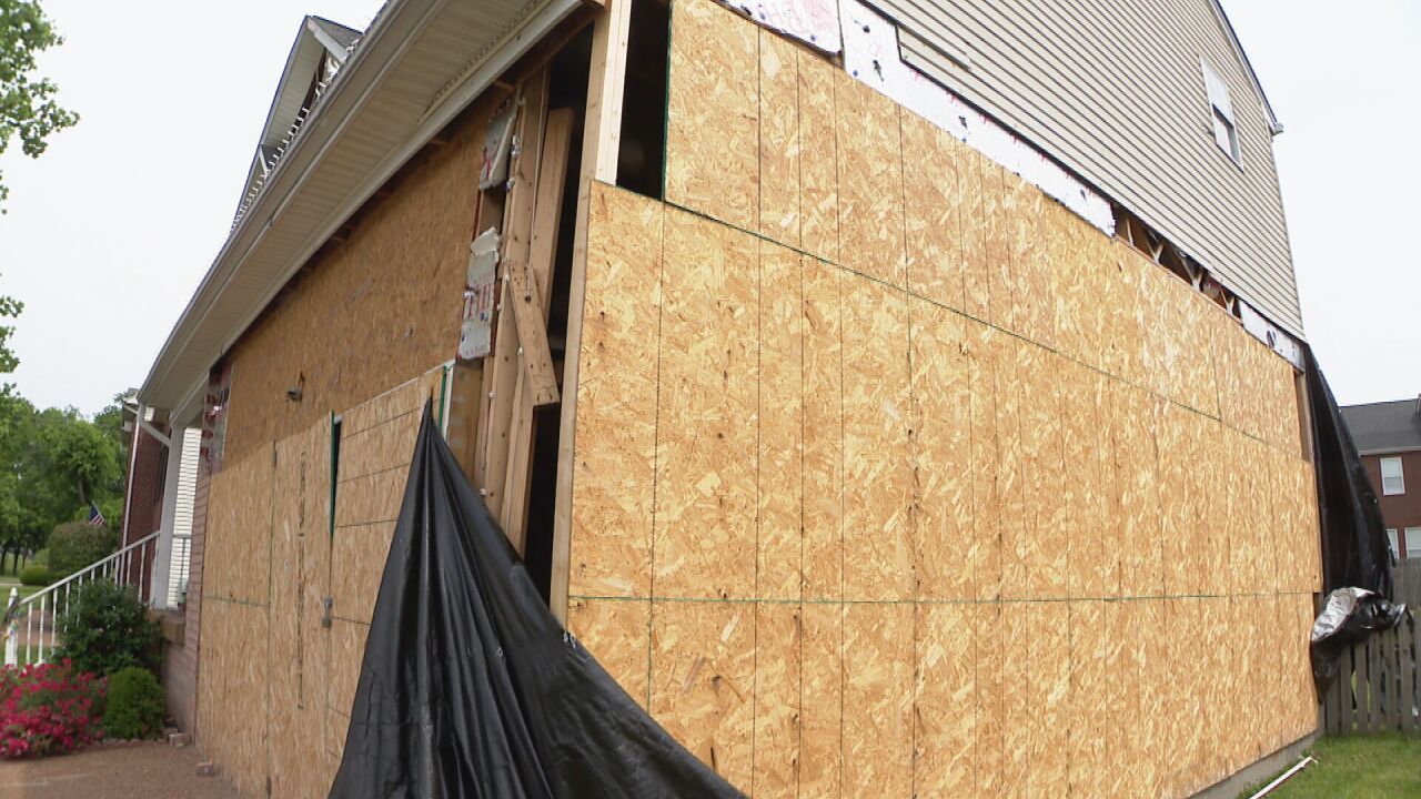 tornado storm damage mt. juliet home
