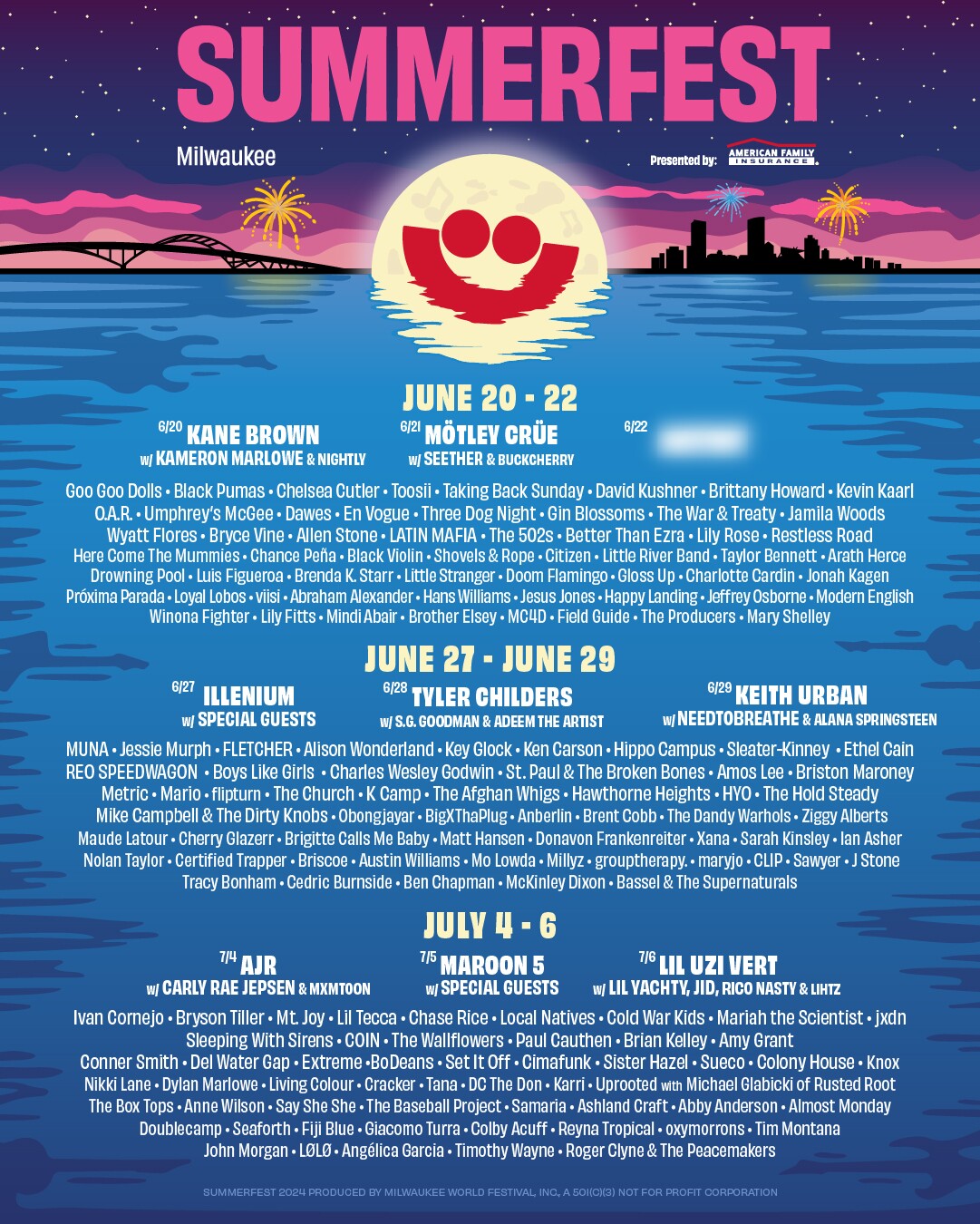 Summerfest 2024 Lineup