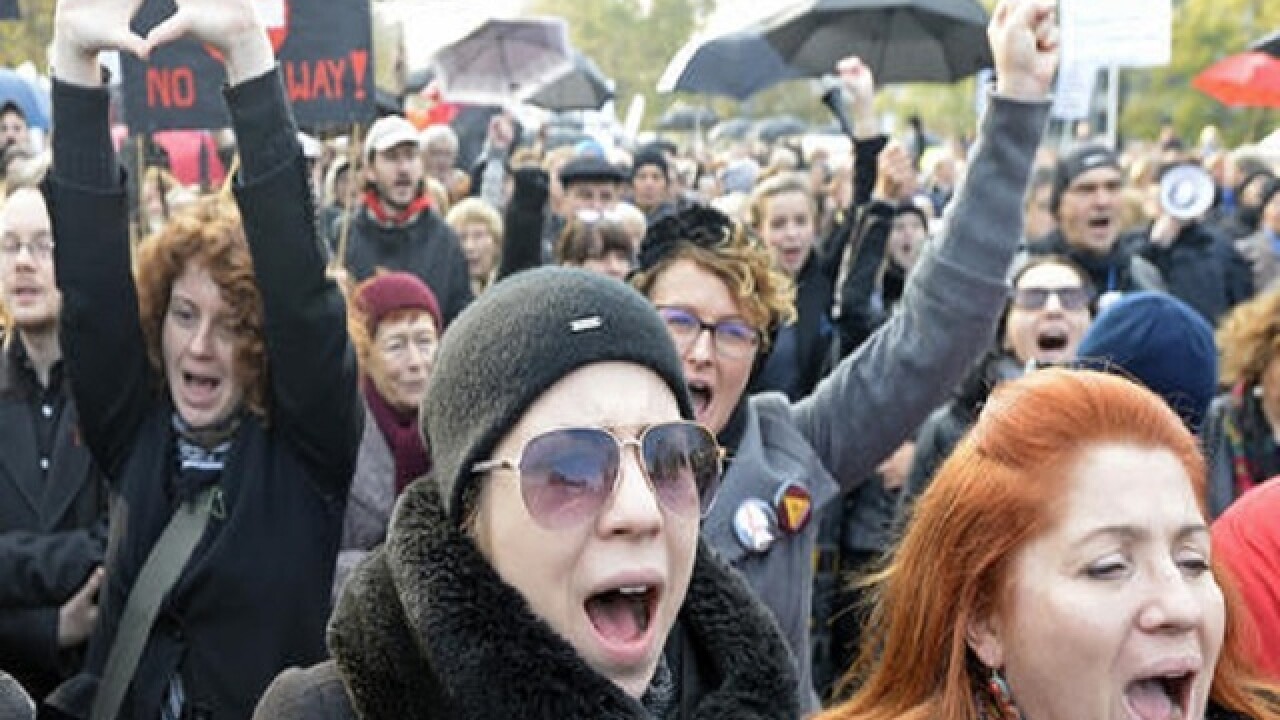 Poles stage new protests over proposed abortion restrictions