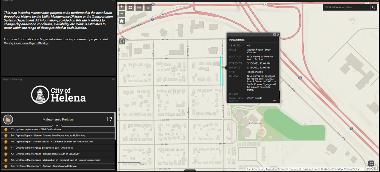 California Street Map