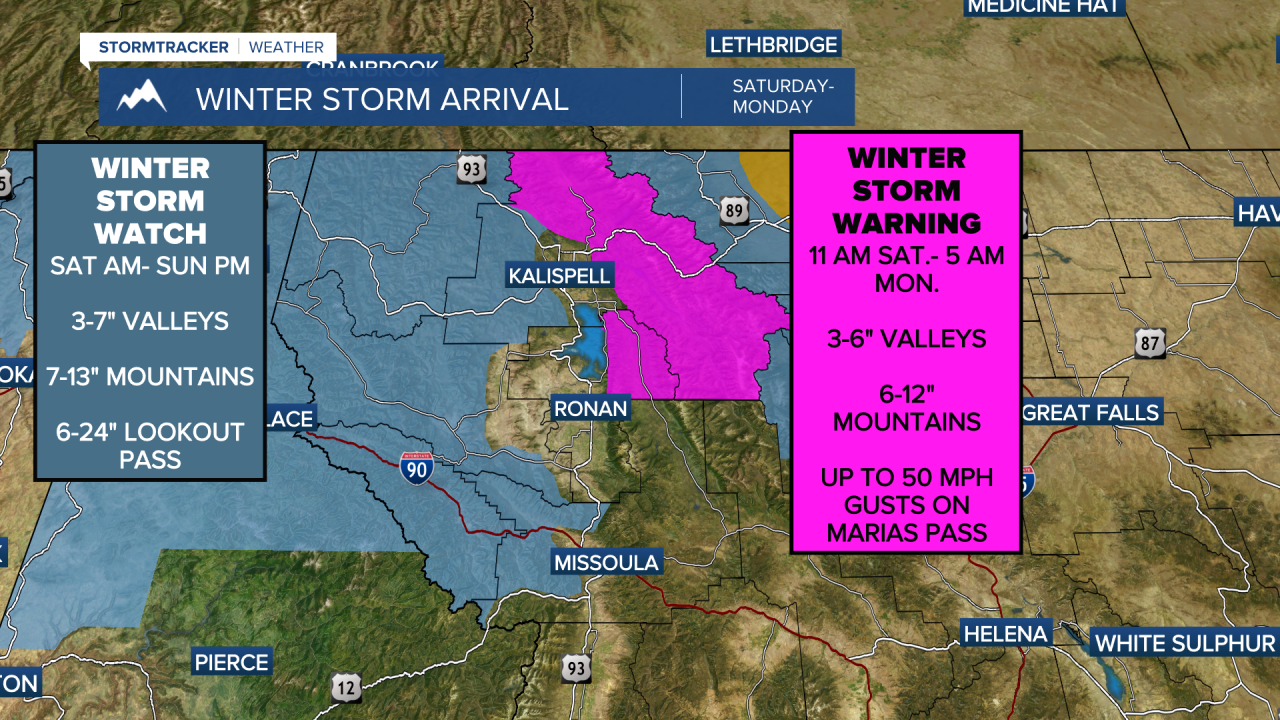 Winter Storm Warnings and Winter Weather Watches in effect this weekend