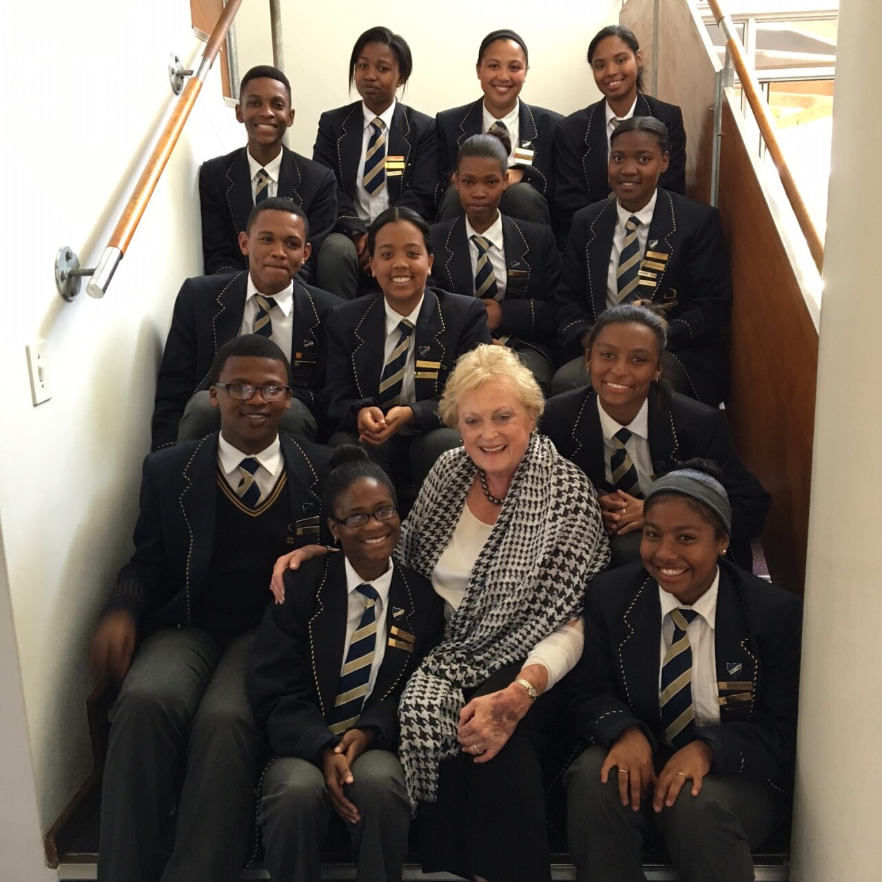 Christel and students from South Africa.jpg