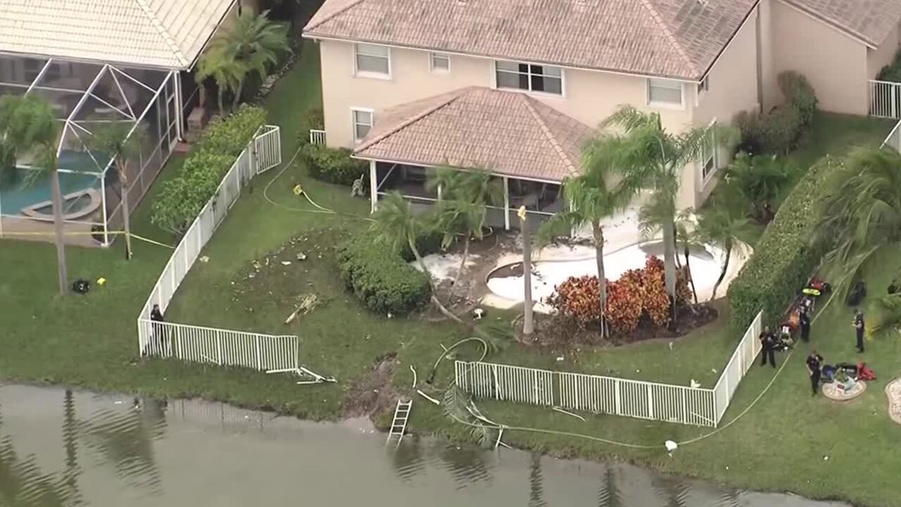 A small plane bound for Jamaica on a hurricane relief mission crashed into a pond in a residential area of the Fort Lauderdale suburb of Coral Springs on Nov. 10, 2025.
