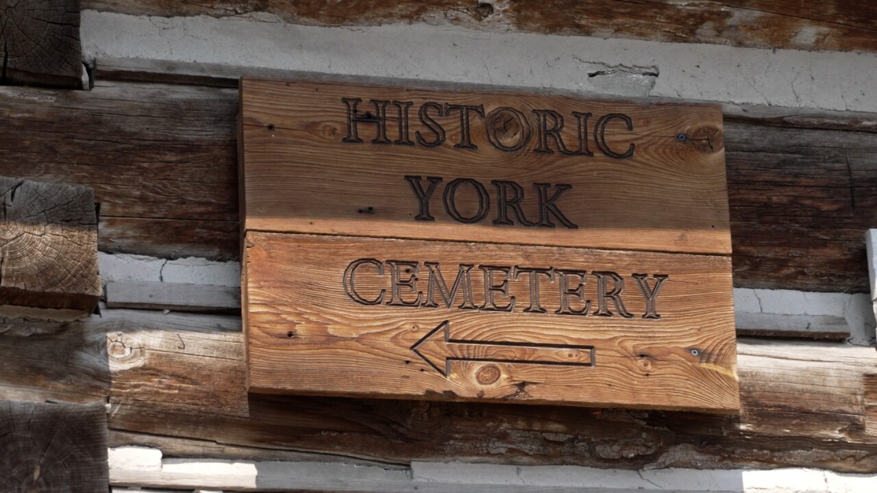 Cemetery sign