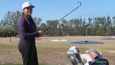 Jaime Baker, a golfer at Dr. Joaquin Garcia High School, speaks about her pursuit of a state title.