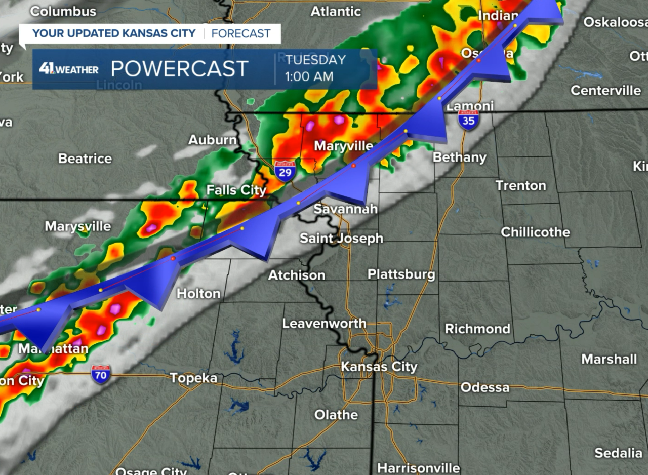 Surface Forecast Valid 1 AM Tonight