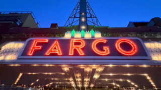 A neon sign in Fargo, North Dakota.