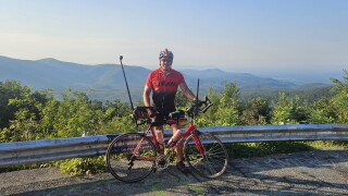 Pastor rides bike to raise money for food pantry