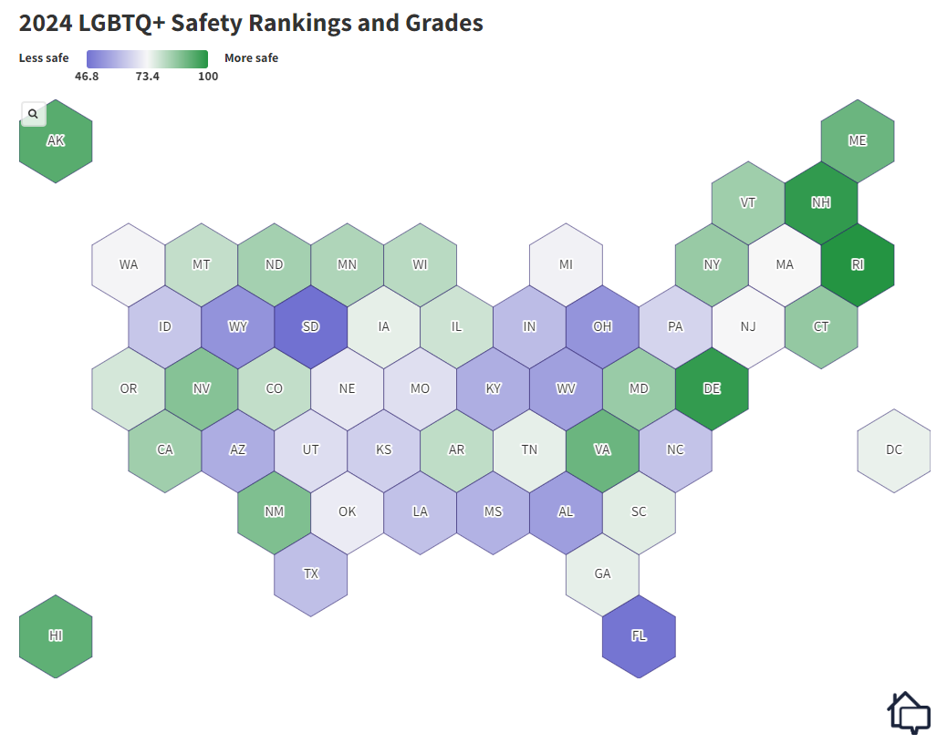 2024 LGBTQ Safety Rankings and Grades