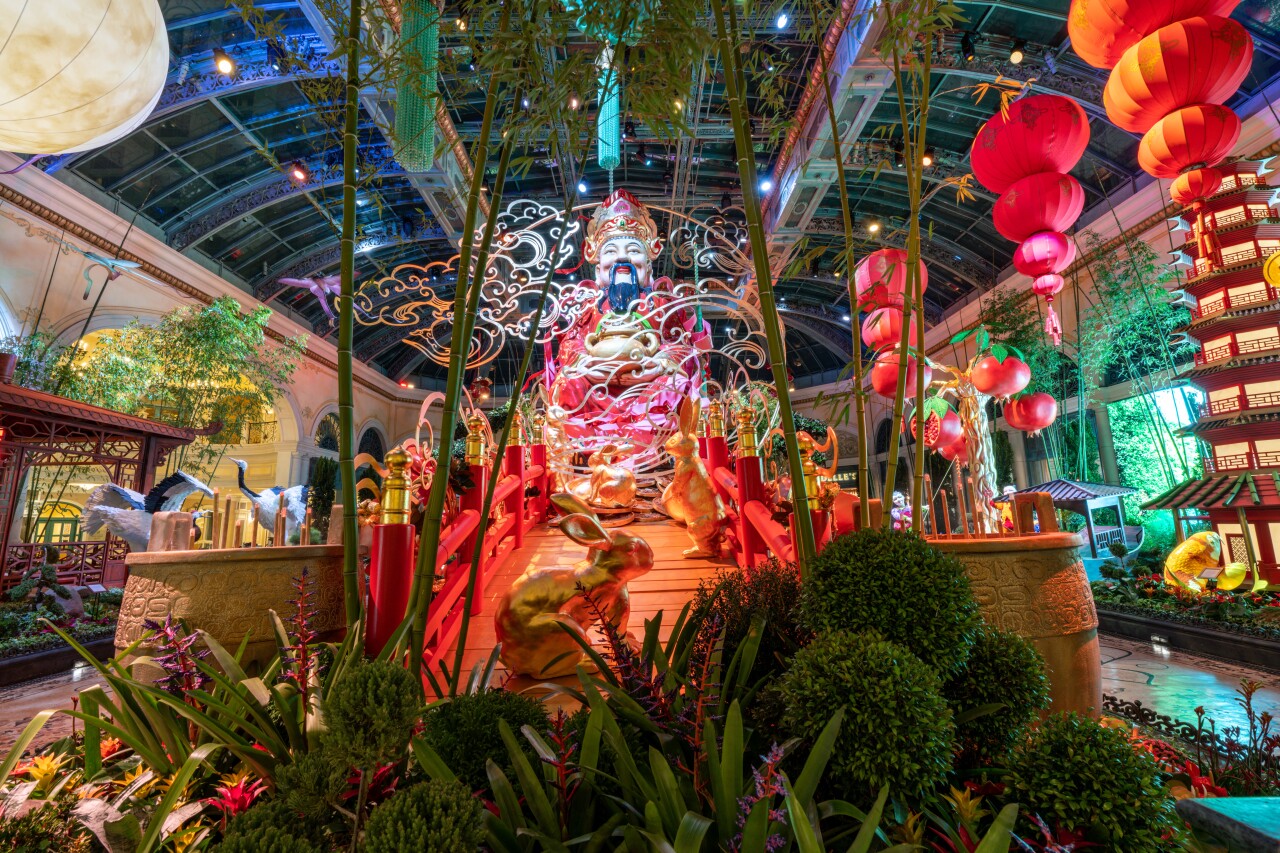 Year of the Rabbit display at Bellagio Conservatory