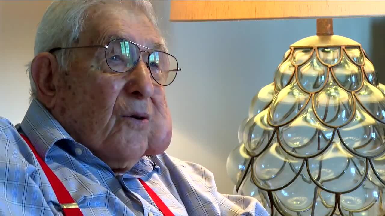 John Doniger, World War II POW remembers being captured as he was 'being parachuted down' from burning plane