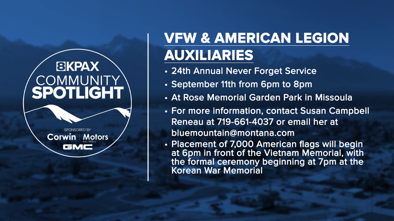 Community Spotlight 24th Annual Never Forget Service GFX