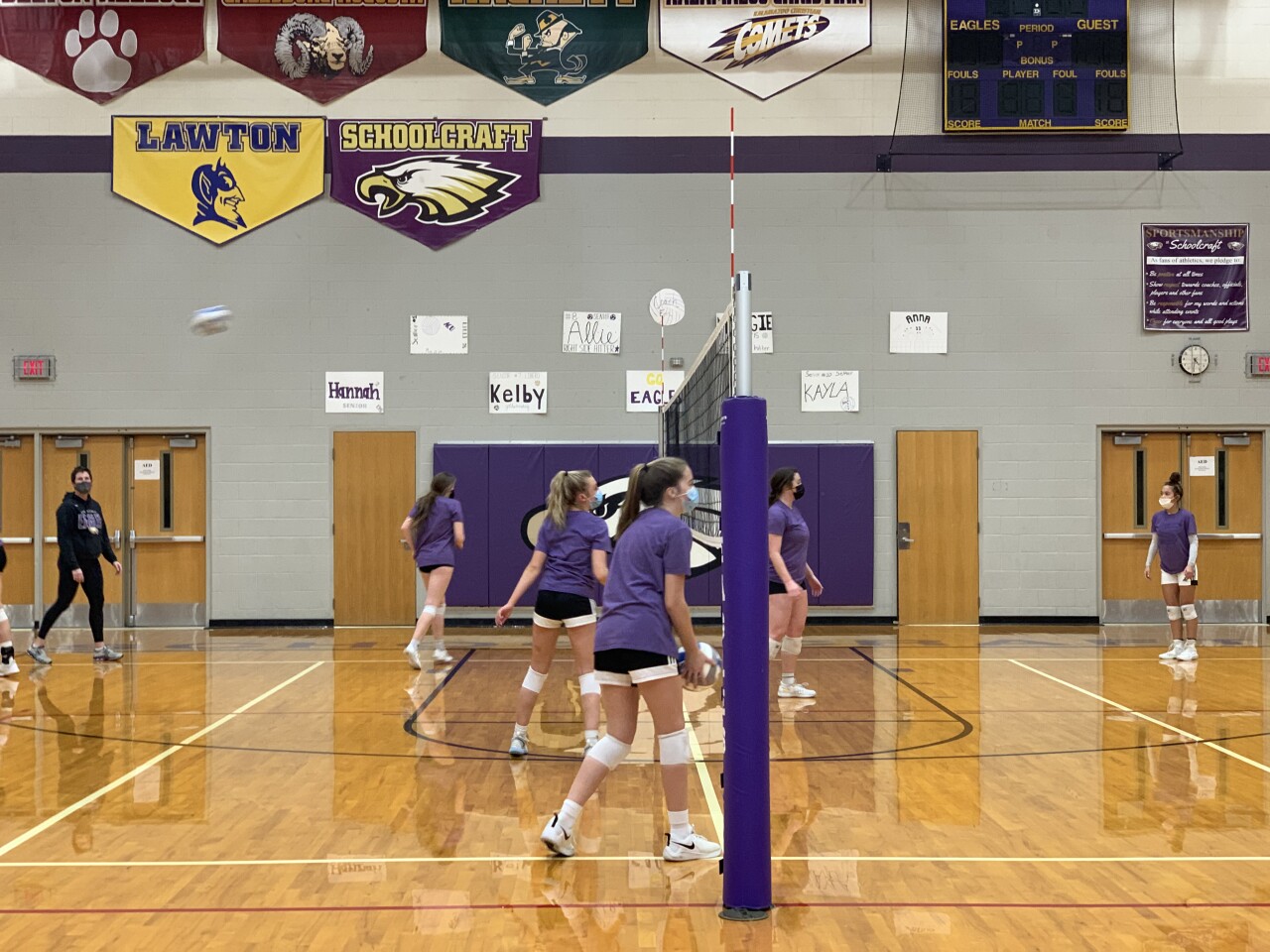 Schoolcraft volleyball practice