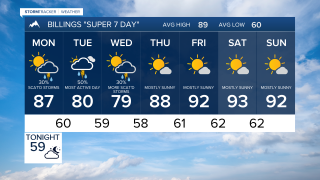 FORECAST SUNDAY EVENING JULY 20, 2025