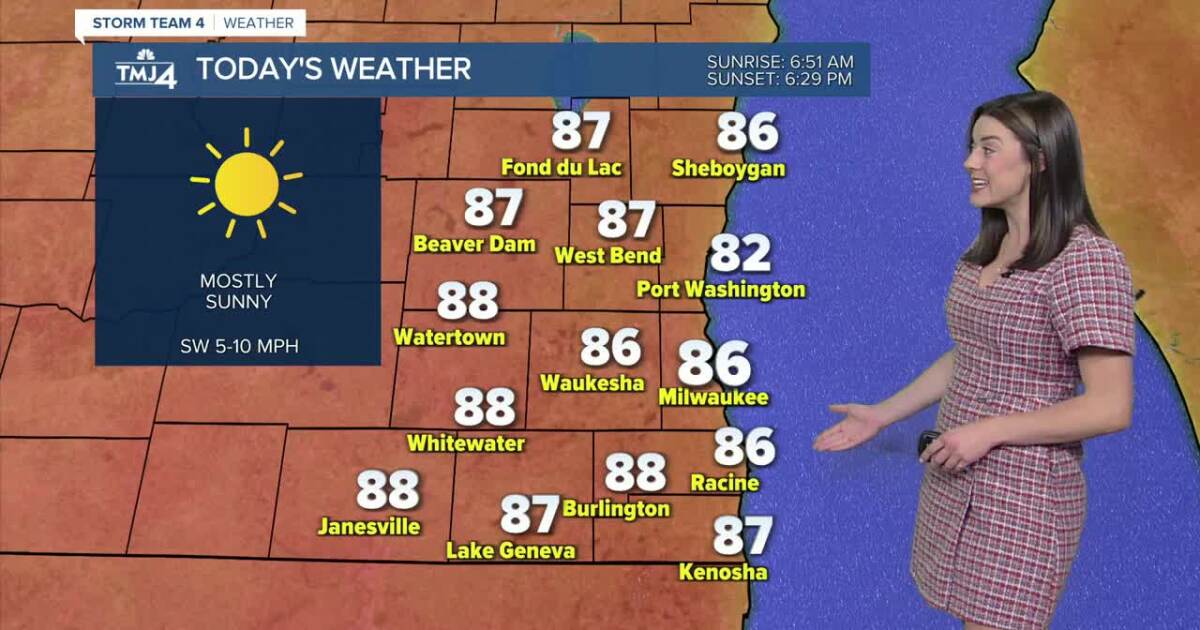 Southeast Wisconsin weather: Summerlike heat, sunshine