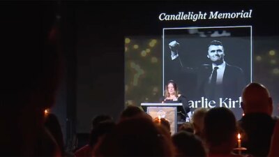 A memorial service was held in Port St. Lucie on Sept. 14, 2025, to honor the life of Charlie Kirk.