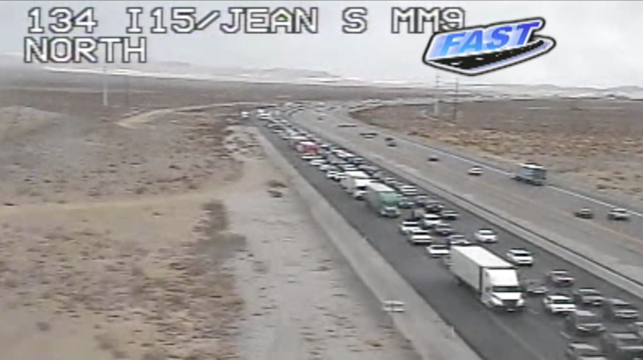 Las Vegas Mayor praises I-15 expansion, but says it's temporary traffic fix