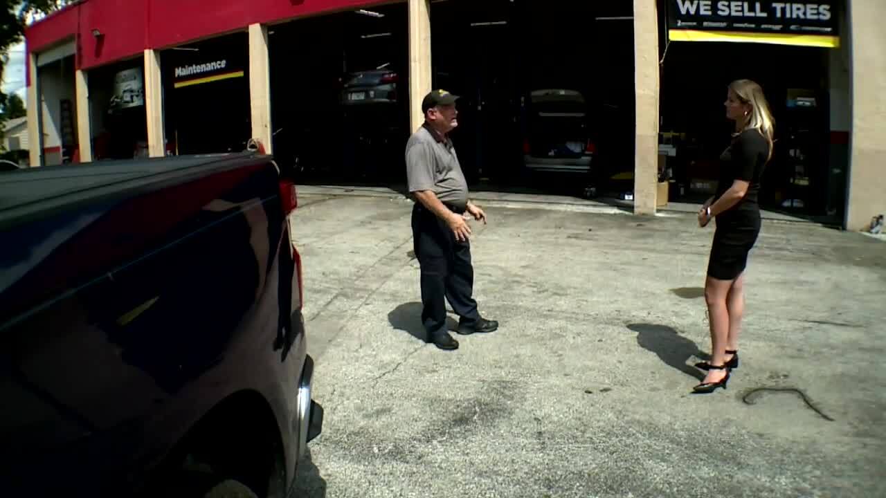 Ron Katz, owner of Midas auto shop in West Palm Beach, talks to WPTV's Jessica Bruno about preventative maintenance being done to older vehicles