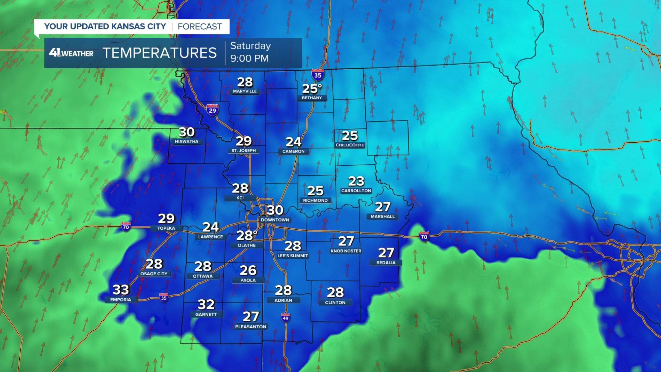 Weather Blog 70°, arctic front with chance of snow