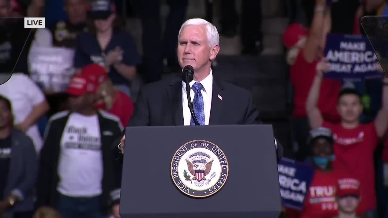 Mike Pence speaking at BOK Center