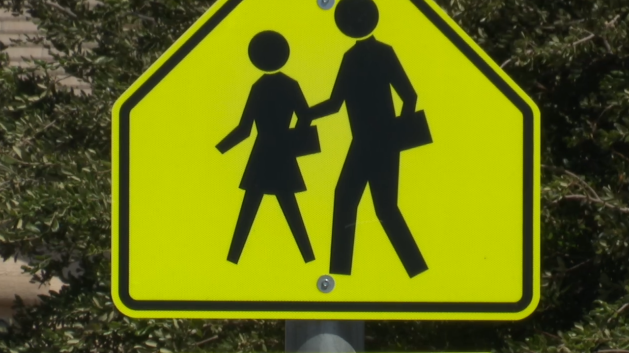 Pedestrian crossing, crosswalk, children crossing, school zone