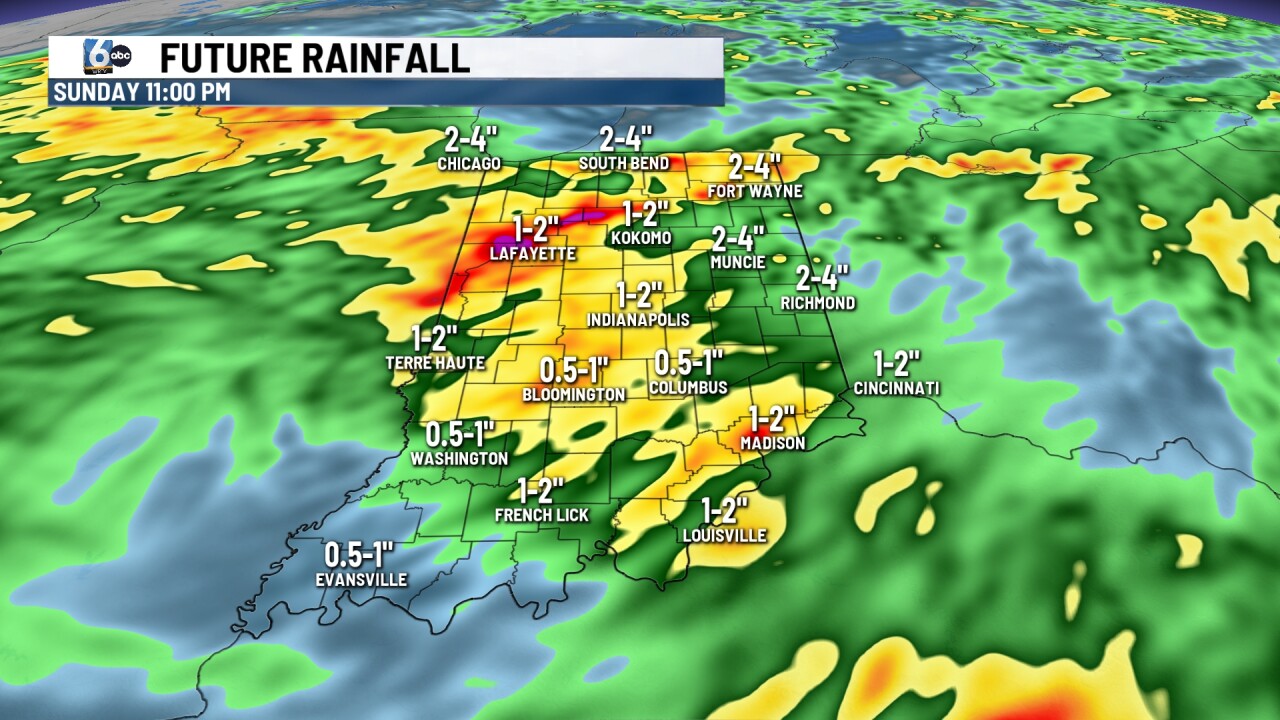 Showers and storms bring heavy rain this weekend