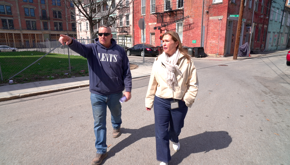 WCPO 9 I-Team reporter Paula Christian tours Grant Park with resident John Donaldson on March 19, 2026.