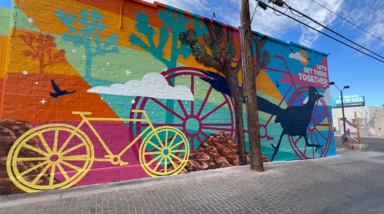 Las Vegas Arts District's newest mural promotes road safety in Southern Nevada