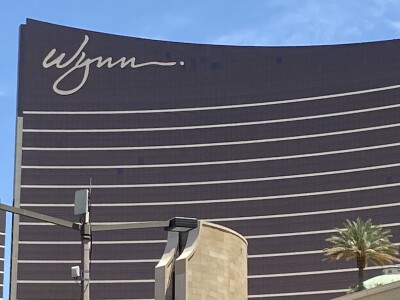 The Wynn hotel and casino is located on the Las Vegas Strip as seen in May 2021.