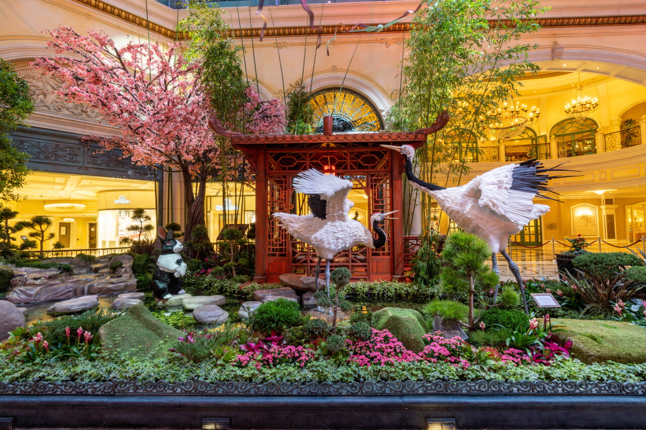 Year of the Rabbit display at Bellagio Conservatory
