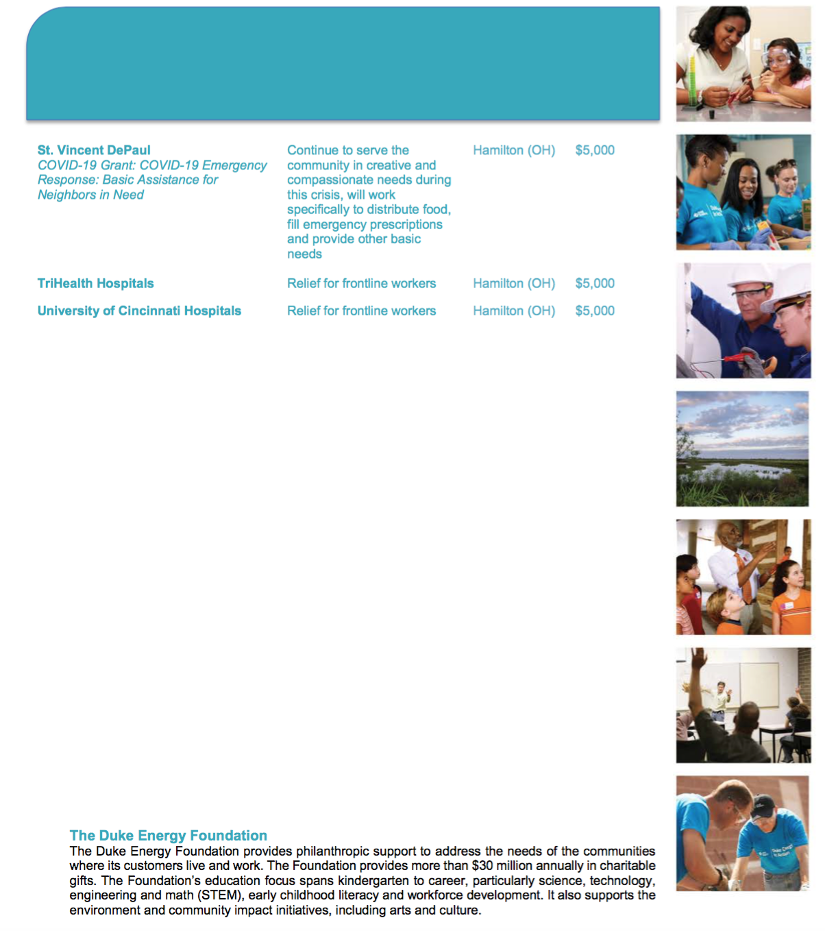 Duke Energy Foundation Grants 3
