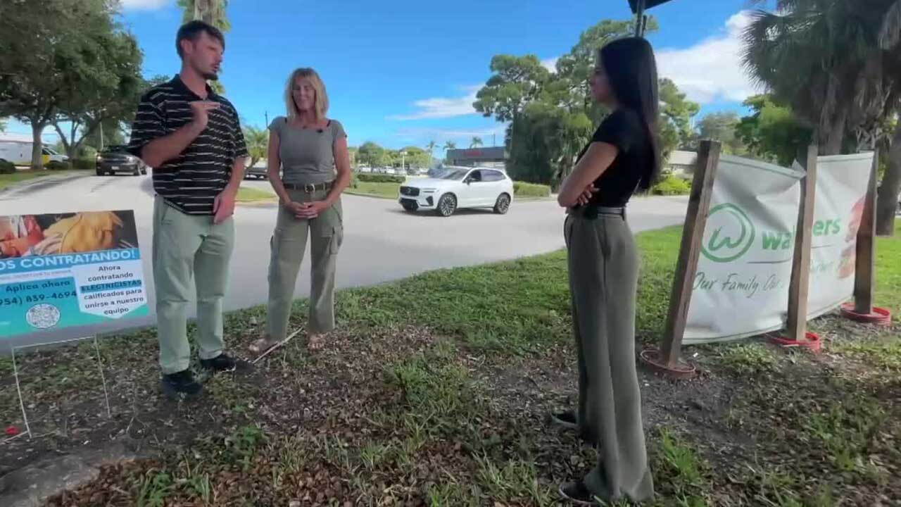 Henry Hayden and his mom, Leigh Hayden, speak to WPTV reporter Cassandra Garcia about how community transit services help him get to and from work.