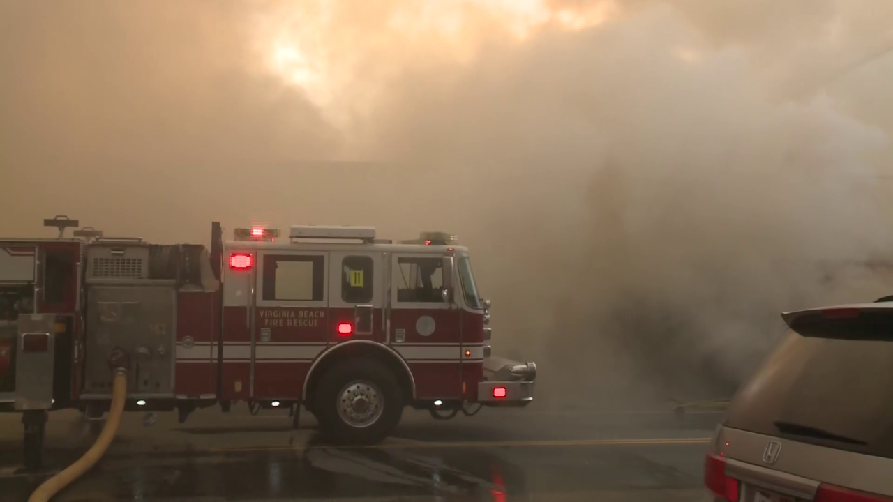 75+ firefighters put out 3-alarm fire along Atlantic Avenue in Virginia Beach