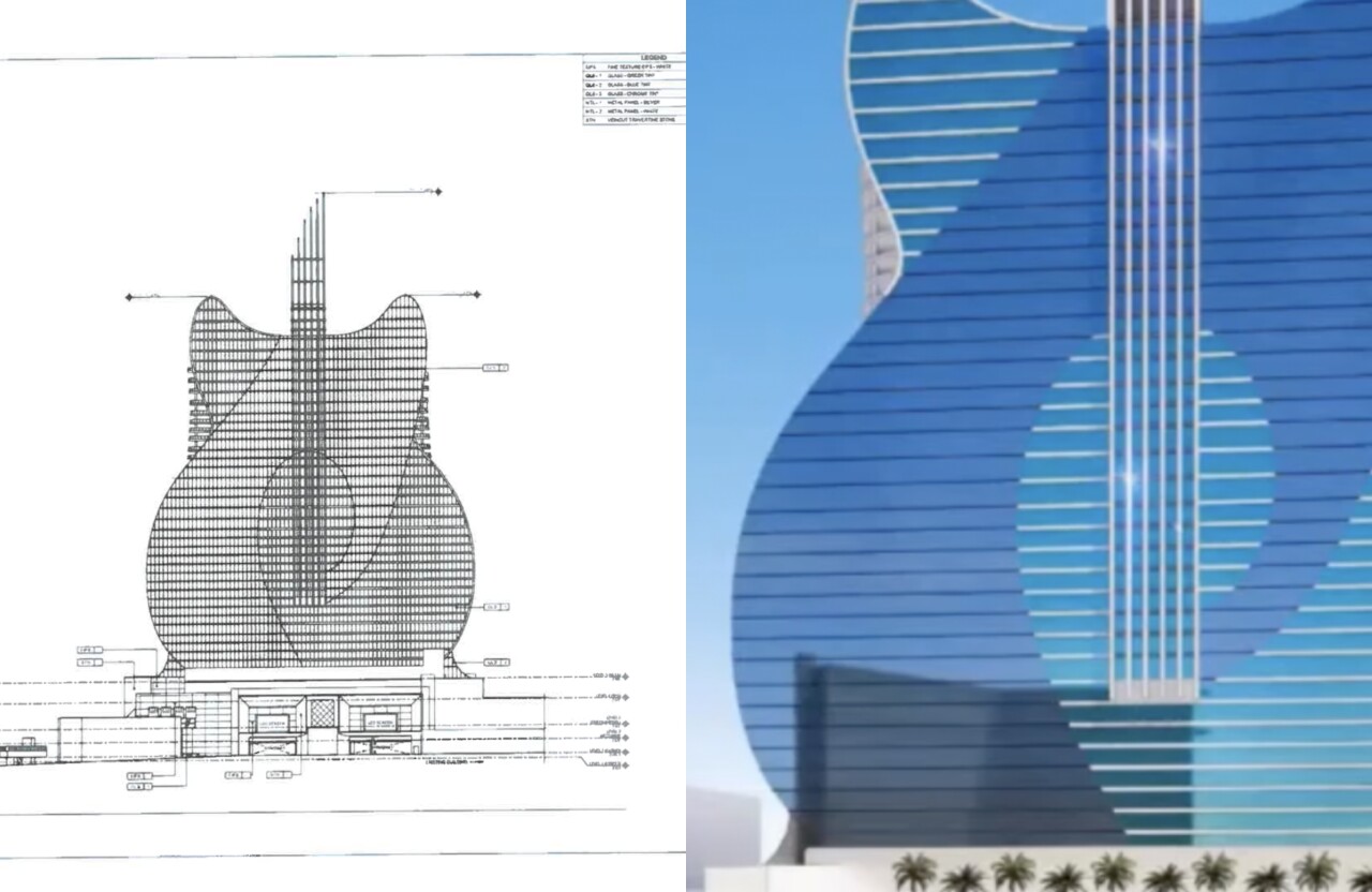 Hard Rock shares renderings of guitar-shaped hotel planned for Las Vegas  Strip