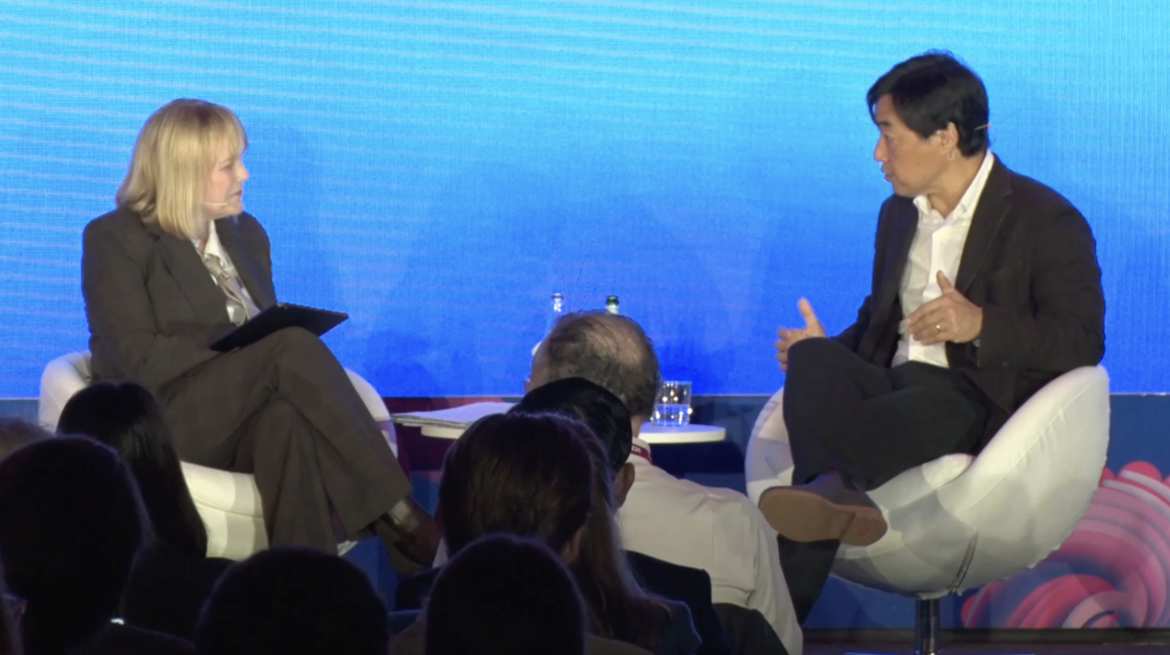 Soo Kim speaking at ICE gaming confernce